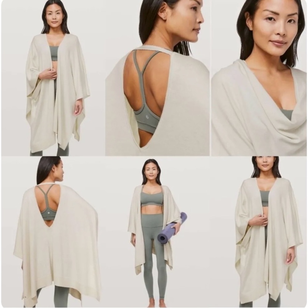 Lululemon Free To Coast a wrap in a Heathered Dove Grey